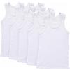 COSHAL® Gilet per bambini 100% cotone ragazzi bianco senza maniche gilet slim fit estate top gilet abbigliamento ogni giorno, bambini torna a scuola ragazzi gilet camicie
