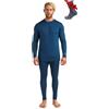 Merino.tech Intimo Termico Uomo Lana Merinos - Completo Termico + Calzini | Maglia e Pantaloni Leggero, Medio, Pesante, Traspirante, Drenante, Anti-Odore, Non Pizzica per Trekking, Sci, Outdoor