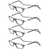 TBOC - Occhiali da Lettura Regolabili Pieghevoli con Clip Magnetica, [PACK 4 UNITÀ], Montatura Collo Confortevole per Donna e Uomo, Ideali per Casa, Lavoro, Cellulare, Tablet