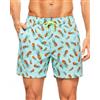 HLVEXH Costume da Bagno Uomo con Slip Interno in Rete e Tre Tasche | Pantaloncini da spiaggia da uomo con fodera in rete per spiaggia e piscina con tessuto leggero, elastico in vita e pratiche