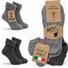 MOUNTREX® Calzini in lana alpaca, per uomo e donna, invernali, caldi, calzini termici, spessi, 2 paia, Grigio/Grigio scuro (con busta), 43-46
