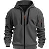 CEWIFO Giacche Invernali Uomo Eleganti Felpe con Zip e Cappuccio Invernale Felpa Rossa Maglioni Giacca Impermeabile Giubbotto Moto Jacket Rosa da Lavoro Pelle