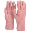 styleBREAKER Guanti da donna 3 in 1 per touchscreen con polsino in maglia rimovibile | Guanti invernali | 3 varianti d'uso | Morbidi, caldi ed elastici in molti colori, colore:Rosé