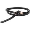 GIAYEU Cintura annodata, cinture for donna Cintura da donna Cintura alla moda femminile Jeans Cintura selvaggia for donna Cinture da vita(Black)