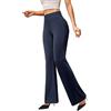 Friptspyg Pantaloni Donna Palazzo Vita Alta con Bottoni Elastici e Tasche per Yoga Lavoro e Tutti i Giorni Comodi Eleganti
