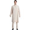 KBOPLEMQ Abbigliamento arabo Uomo Caftano Vestito Uomo Tunica Cotone Kurta Pigiama Indiano Yoga Abito Set Dubai Arabo Caftano Abbigliamento Uomo Afghan Pakistani Indiano, beige., M