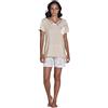 SNELLY Pigiama Donna Primavera Estate 100% Cotone Pigiami 2 Pezzi Fantasia a Scelta Taglia 44 46 48 50 52 54