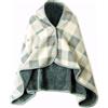 CSARPECT Poncho Pile Donna, Flanella Mantello Scialle Indossabile Caldo Invernale con Bottoni Wrap Cape, Coprispalle Coperta Plaid Sciarpa (140 * 160cm, Rosa blau, Taglia unica)