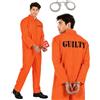 Fun Shack Costume Carcerato Uomo, Costume Prigioniero Halloween Uomo | Tuta Arancione & Manette, Numero di Matricola Stampato, Da Infilare, Perfetto per Halloween, Ideale per Travestirsi