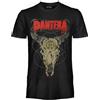 CRAZY FOR ROCK Pantera T Shirt Ufficiale Steer Skull. Maglietta Unisex in Cotone. Maglia vestibilità Regular per Adulto e Ragazzo