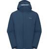 Rab Giacca Downpour da uomo, leggera, impermeabile, con cappuccio, per escursionismo e trekking, colore blu tempesta, taglia M