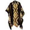Gamboa Premium Poncho Uomo Alpaca Cappotto Giacca Leggero Poncho Coperta Autunno Inverno Prodotto nell'Ecuador