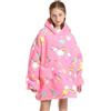 UUAISSO Felpa con Cappuccio per Ragazze Indossabile Felpa Oversize per Bambini con Tasca Abbigliamento Invernale
