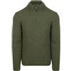 Suitable Donnegal - Felpa con mezza zip, in tweed Eco Wool, taglia - uomo - abbigliamento - vestibilità moderna - lana - perfetto per autunno e inverno, verde, M