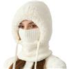 Generico Cappelli A Maglia per Donne - Maschera Riscaldata per Il Viso | Sciarpa con Cappuccio E Maschera per Il Viso - per Escursionismo E Ciclismo E Viaggi E Sci E Bici E Snowboard E Altri Sport