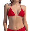 SHEKINI Costume da Bagno Bikini da Donna Classico Costume da Bagno a Triangolo Sexy per Donna（S，Rosso-Bikini Top）