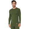 DANISH ENDURANCE Maglia Termica Uomo in Lana Merino, Manica Lunga, per Sci, Trekking, Escursionismo con o Senza Chiusura Zip, Green, 2XL