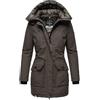 Navahoo Giacca parka invernale da donna con colletto alto e cappuccio foderato B923, antracite., M