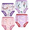 MOEMOE BABY Mutandine Apprendimento Bambino, Assorbente Mutandine di Apprendimento per Bambina Confezione da 4 Cotone Arancione 9 Anni