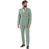 Giosal Abito Uomo Monopetto Vestito Completo Giacca Pantaloni Elegante Vari Colori (IT, Numero, 46, Regular, Regular, Verde Salvia Doppiopetto)