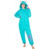 Disney Pigiama Intero Bambina - Pigiamone Stitch in Pile con Zip 4-15 Anni - Pigiami Interi con Cappuccio Gadget Regalo (Blu Sully, 4-5 Anni)