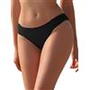 SHEKINI Bikini da donna brasiliano, classico, elegante, a vita bassa, bikini, slip, C-nero., XXL