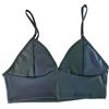 NewL Top Riflettente Arcobaleno da Donna Lucido per Rave, Festival, Abbigliamento Basico, per l'Estate, Feste Argento L