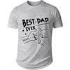 Generic Maglietta con scritta in inglese Best Dad Ever, per la festa del papà, idea regalo per il papà, Grigio, M