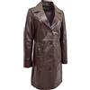 A1 FASHION GOODS Trench da donna in vera pelle aderente lungo al ginocchio Casual Parka Jacket Lacey