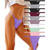 FINETOO G, Perizoma da Donna, Set da 10 Pezzi, in Cotone, Senza Cuciture, con Fascia in Vita, Sexy, Taglie S-XL