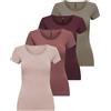 ONLY Onllive Love S/S O-Neck Top 2pack Noos T-Shirt Donna (Pacco da 2)