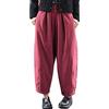 Youlee Donna Inverno Autunno Vita Elastica Pantaloni Spessi Caldi Style 2 Deep Coffee