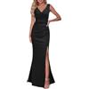 Cocila Cyber of Monday 2023 Vestitino Donna Primaverile Vestito Donna Elegante Raso Abiti Corti Donna Estate Vestito Premaman Lungo Estivo Vestito Nero A Sirena Prime Deals October 11-12 Tiktok Trend Items
