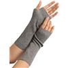 Prettystern Medio-lungo Manicotti Donna 100% Cachemire Lana Scalda Braccia Guanti Senza Dita Scaldamani Grigio