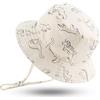 XIAOHAWANG Cappello da sole per neonati e bambini, con dinosauro, cappello alla pescatora, cappelli da spiaggia per bambini, Dinosauro bianco, 4-8 anni