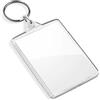 DSL Daily Supply Ltd. DSL Blank Photo Insert Keychains - 50x35mm - Translucent Clear Acrylic Key Rings for Double - Sided Photos - Small Picture Frames for Family, Friends, Gifts & Craft