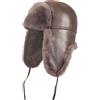 Zavelio Cappello unisex da aviatore in pelle di pecora, modello colbacco russo Ushanka, in pelliccia invernale, Cashmere., L