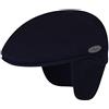 Kangol Coppola 504 Pepe con Paraorecchie Uomo - Cappellino da Berretto Piatto in Lana Visiera, Inverno Autunno/Inverno - L (58-59 cm) Blu Scuro