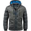 Geographical Norway Piumino Bomber Parka Outdoor Cappuccio Grigio Uomo Beachwood