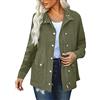 NaLatia Giacca da donna mezza stagione primavera militare cappotto parka in cotone casual giacca tasche giacca sahariana donna sport casual outwear zip