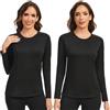 AMZSPORT Donna Maglia Termica a Maniche Lunghe Invernale Intimo Termico Traspirante Top Caldo con Scollo T-Shirt