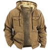 Meaunzyl Giacca Invernale Uomo Calda Giubbotto in Pile Media Lunghezza Parka con Cappuccio Staccabile Spesso Antivento Cappuccio Casual Capotti Idrorepellente Outdoor Uomo con Tasca