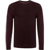 VEQUÈ Maglione Uomo Invernale Girocollo Lana Cashmere Maglioncino Slim Fit Morbido (IT, Testo, 3XL, Regular, Regular, Bordo')