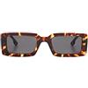 KOMONO Malick Havana Unisex Rectangular Tritan Sunglasses for Men and Women with UV Protection and Scratch-Resistant Lenses