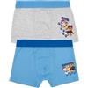 United Labels Paw Patrol, boxer per ragazzi, biancheria intima per bambini, colore grigio/blu (confezione da 2), grigio/blu, 110 cm-116 cm