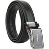 Police Cintura Uomo in Vera Pelle Con Fibbia Automatica, Accorciabile, Alta 3,2 cm, Con Scatola