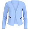 malito more than fashion Malito - Blazer da donna a maniche lunghe - Blazer in jersey tinta unita - Giacca corta basic - Blazer in felpa con zip - Tasche - Blazer aderente 6040 (Taglia S-XXL), Azzurro, XL