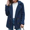 Peuignao Teddy Cappotto Lungo Donna Cappotto Ecopelliccia Oversize Donne Giacca Pile Lunga Donna Invernale Giacche Invernali Cappotti Lunghi Cappotto Pelliccia Ecologica Femminile Taglie Forti Marina XXL