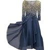 Cocila Offerte del Giorno Lampo Vestito Lungo da Donna Vestito Donna Elegante Verde Vestito Liu Jo Donna Abito A Costine Donna Vestiti Inverno Donna Abiti Donna in Offerta (B Oro, 5XL)