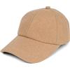 styleBREAKER Cappello da Baseball Unisex in Flanella Liscia con Lana, basetta a 6 Pannelli, Fibbia in Metallo Regolabile 04023088, Colore:Marrone Chiaro